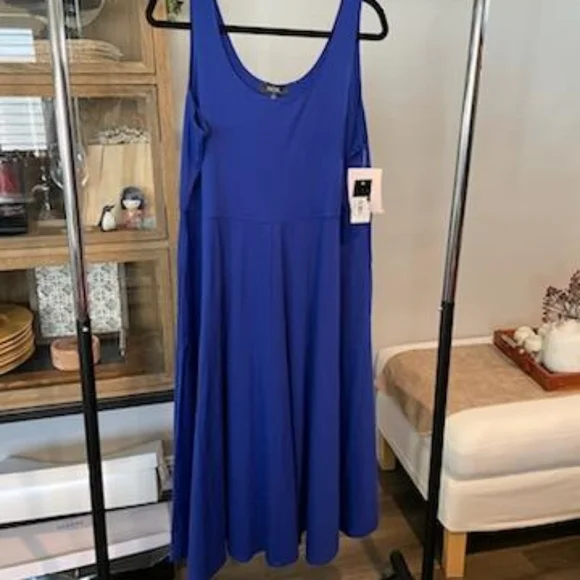 NWT MSK | $79 Scoop Neck Stretch Midi Dress - Picture 7 of 7